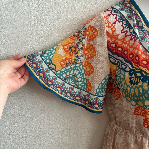 Flying Tomato MulticolorV-Neck  Maxi Dress S - Picture 6 of 10